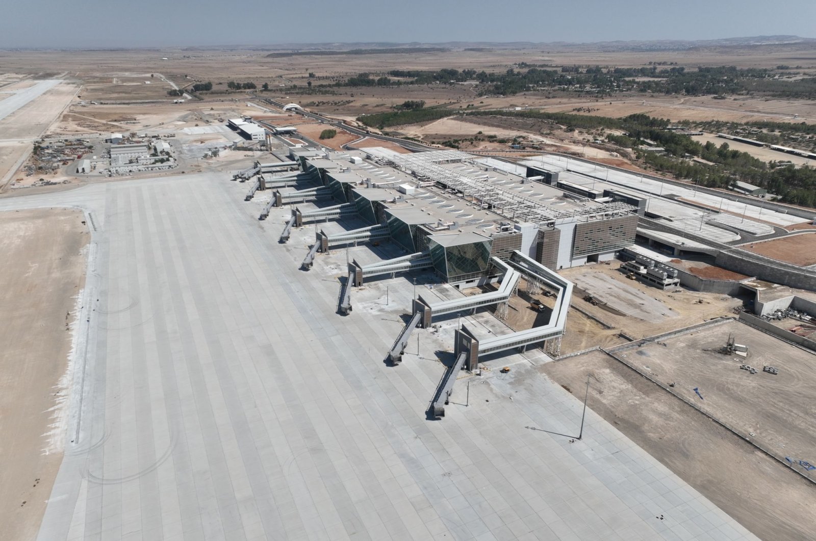O vedere aeriană a aeroportului Ercan nou extins, din Nicosia (Nicosia), Republica Turcă a Ciprului de Nord, 19 iulie 2023. (Foto AA)