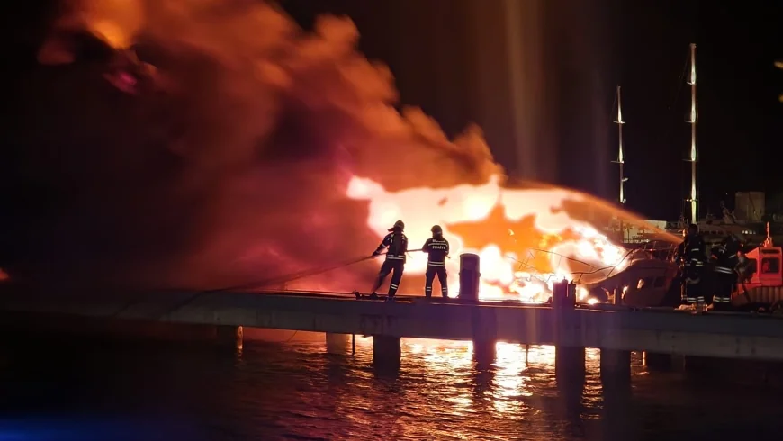 Bodrum incendiu Yalikavak Marina