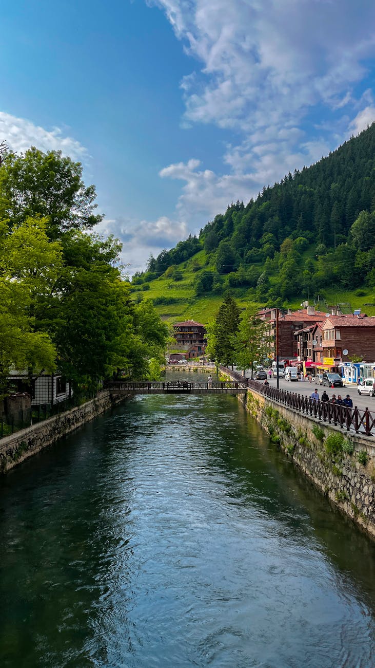 scenic river view in uzungol trabzon turkiye
